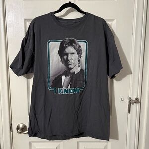 Disney Star Wars Han Solo "I Know" graphic t-shirt XL